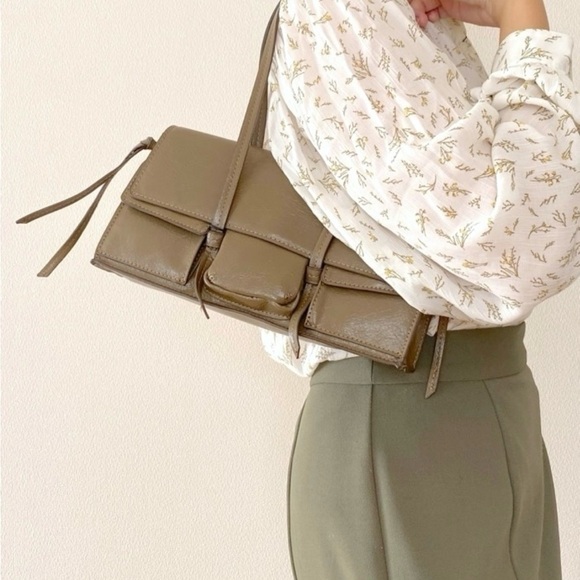 Zara Pocket Shoulder Olive Brown Bag - Picture 11 of 11